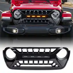 Walmart AMERICAN MODIFIED Grille w/Lights for 18-23 Jeep Wrangler JL & Gladiator JT offer