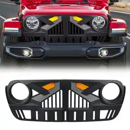 Walmart AMERICAN MODIFIED Grille for 2018-2023 Jeep Wrangler JL & Gladiator JT w/Cam offer