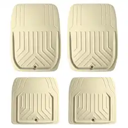 Walmart FH Group Faux Leather Deep Tray Floor Mats Beige with Air Freshener offer