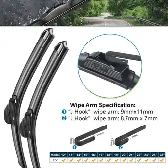 Walmart SOCOOL Windshield Wiper Blades Fit For Lexus LS460 2010, 24&17 Bracketless Wiper, Pack of 2, C34851L offer