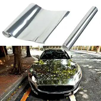 Walmart Silver Chrome Mirror Vinyl Wrap Film Car Sticker DIY Decal Roll Anti-UV Waterproof Car Wrap Sticker offer