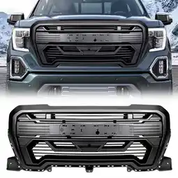 Walmart AMERICAN MODIFIED Grille w/ Emblem Base, 19-21 GMC Sierra 1500, Matte Black offer