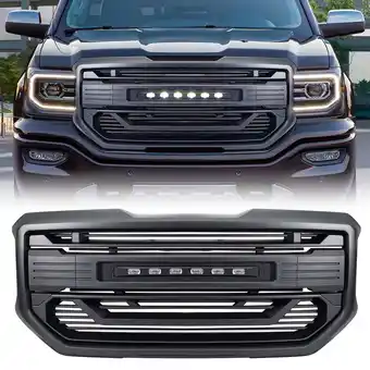 Walmart AMERICAN MODIFIED Armor Grille for 2016-2018 GMC Sierra 1500, Matte Black offer