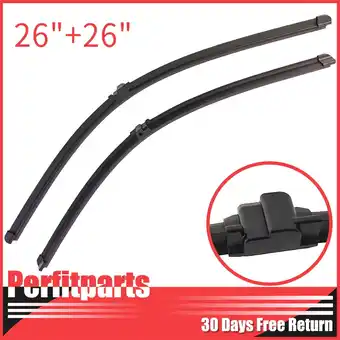 Walmart Teledu For 03-09 Benz C-Class CLK-Class Front Window Wiper Blade Kit 26 + 26 offer