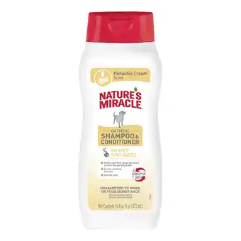 Walmart Natures Miracle Oatmeal Dog Shampoo & Conditioner, Pistachio Cream Scent, 16 oz offer