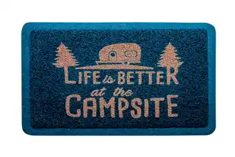 Walmart Camco 53201 Camco Life Is Better At The Camp Scrub Rug, Blue/Orange, 26 1/2 In offer