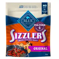 Walmart Blue Buffalo - Sizzlers Bacon Style Dog Treats Original - 6 oz offer