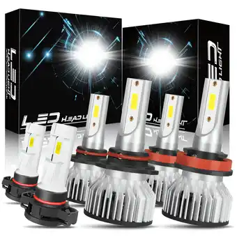 Walmart For GMC Canyon 2015 2016 2017 2018 LED Headlight Hi/Low + Fog Bulbs Combo Kit 6pcs offer