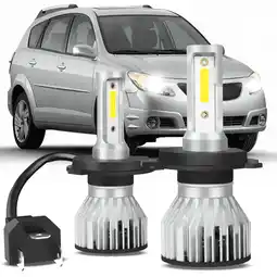 Walmart LED Headlight Bulbs High Low Beam 6000K White for 2003-2008 Pontiac Vibe 2004 2005 2006 2007 offer