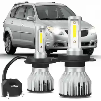 Walmart LED Headlight Bulbs High Low Beam 6000K White for 2003-2008 Pontiac Vibe 2004 2005 2006 2007 offer