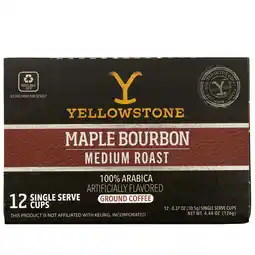 Walmart Yellowstone Maple Bourbon Medium Roast Coffee Single Serve Pods 12 Ct offer