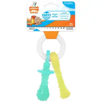 Walmart Nylabone Puppy Teething Pacifier Flexible Chew Toy, Multicolor, Peanut Butter Flavor, SM offer