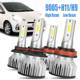 Walmart WVKVII For Toyota Prius 2010 2011 2012-2015 Led Headlights Bulb High Low Beam,9005+H11 offer