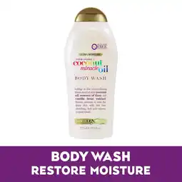 Walmart OGX Extra Creamy + Coconut Miracle Oil Ultra Moisture Body Wash, 19.5 Fl oz offer