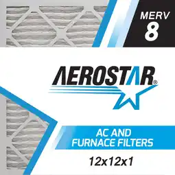 Walmart Aerostar 12x12x1 MERV 8, Air Filter, 12x12x1, Box of 4 offer