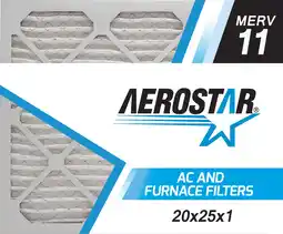 Walmart Aerostar 20x25x1 MERV 11 Pleated Air Filter, AC Furnace Air Filter, 6 Pack offer