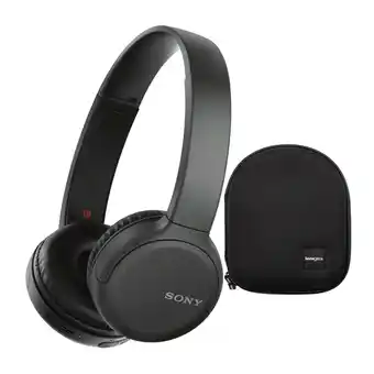 Walmart Sony WH-CH510 Wireless On-Ear Headphones (Black) Bundle with Hardshell Case offer