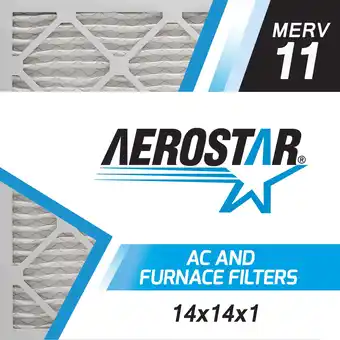 Walmart Aerostar 14x14x1 MERV 11, Pleated Air Filter, 14x14x1, Box of 4, Made in the USA offer