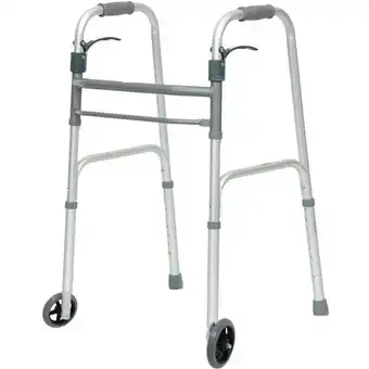 Walmart Roscoe Medical 350 lb Trigger with Wheels Walker, Aluminum Adult - Case of 4 offer