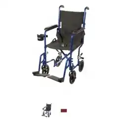 Walmart 19 Inch Aluminum Transport Chair Red 1 per Case offer