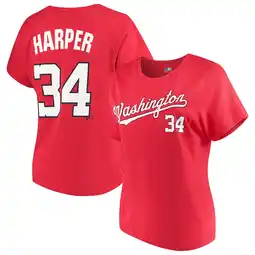 Walmart Women's Majestic Bryce Harper Red Washington Nationals Team Name & Number T-Shirt offer