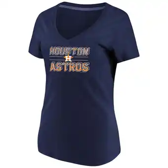 Walmart Women's Majestic Navy Houston Astros Compulsion to Win Plus Size V-Neck T-Shirt offer