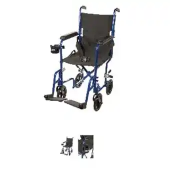 Walmart 17 Inch Aluminum Transport Chair Black 1 per Case offer