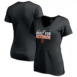 Walmart Women's Fanatics Black San Francisco Giants 2021 Postseason Locker Room V-Neck T-Shirt offer