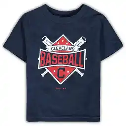 Walmart Toddler Navy Cleveland Indians Diamond Bats T-Shirt offer