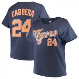 Walmart Women's Majestic Miguel Cabrera Navy Detroit Tigers Name & Number T-Shirt offer