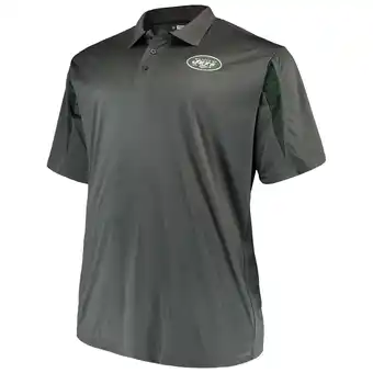 Walmart Men's Majestic Charcoal New York Jets Big & Tall Pieced Polo offer