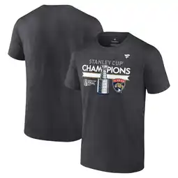 Walmart Men's Fanatics Heather Charcoal Florida Panthers 2024 Stanley Cup Champions Locker Room T-Shirt offer