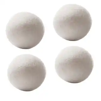 Walmart Fmxomd Sheep 4-Pack Premium Wool Dryer Balls Reusable Natural Fabric Softener 6CM offer