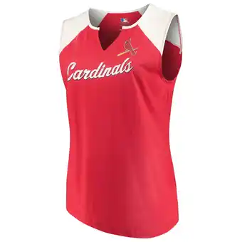 Walmart Women's Majestic Red/White St. Louis Cardinals Plus Size Shutout Supreme Sleeveless Muscle Tank Top offer