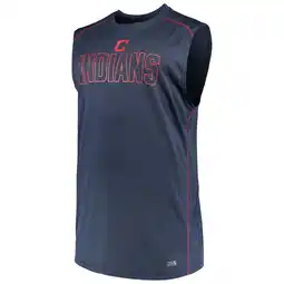 Walmart Men's Majestic Navy Cleveland Indians Big & Tall Legendary Strength Tank Top offer