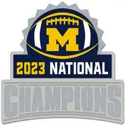 Walmart WinCraft Michigan Wolverines College Football Playoff 2023 National Champions Collector Pin offer