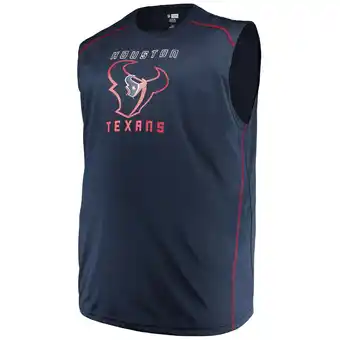 Walmart Men's Majestic Navy Houston Texans Big & Tall Endurance Test Muscle Tank Top offer