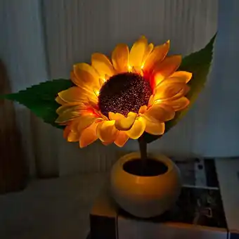 Walmart RKZDSR Rechargeable LED Sunflower Night Light - Decorative Atmosphere Lamp for Bedroom and Bedside offer