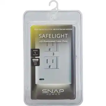 Walmart Snappower Spsg-100-Px Safelight Duplex Childproof Outlet Cover Plate - White offer