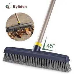 Walmart Eyliden Push Broom Brush Stiff Bristles 54in Long Adjustable Handle for Outdoor offer