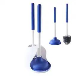 Walmart Eyliden Toilet Brush and Plunger Set for Toilet Cleaning, Blue offer