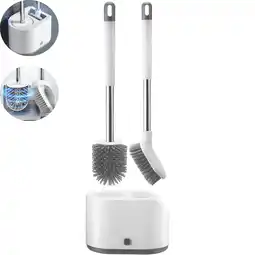 Walmart DAIYUKANG-Silicone Toilet Brush Set with Ventilated Holder, White offer