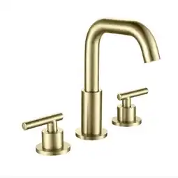 Walmart Maincraft 8 in. Widespread 2-Handle Mid-Arc Bathroom Faucet in Brushed Gold offer