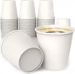 Walmart PIPP 50-Count 6 Oz White Paper Disposable Cups Hot/Cold Beverage Drinking Cup offer