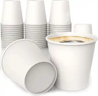 Walmart PIPP 50-Count 6 Oz White Paper Disposable Cups Hot/Cold Beverage Drinking Cup offer