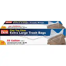 Walmart Do it Best 33 Gal. Extra Large Clear Trash Bag (10-Count) 628107 offer