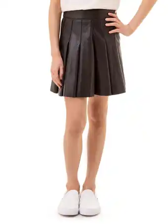 Walmart Jordache Girls Pleated Pleather Skirt, Sizes XS-2X offer