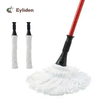 Walmart Eyliden Microfiber Twist Mop for Cleaning, 57.5 in Red Handle Long Height Dust Mop offer