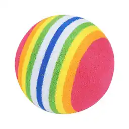 Walmart Malltop Shawn Foam Striped Rainbow Ball Cat Toy Interactive Pet Toy Cat Supplies Plush Dog Toys offer