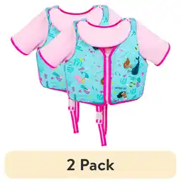 Walmart SwimSchool Swim Training Vest with Collar for Children, Pink Mermaid, M-L, Ages 4-6, Unisex offer